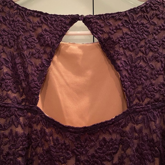 ROZ & ALI lace purple elegant stylish dress/size 4 - Picture 3 of 11